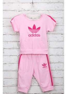 Adidas свело-розовый спортивный костюм для девочки 14073