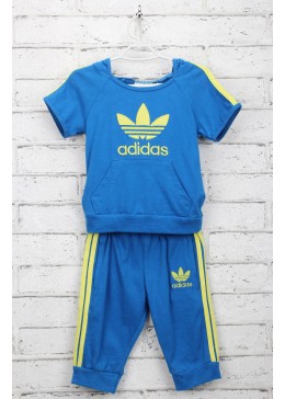 Adidas синий спортивный костюм для мальчика 14075