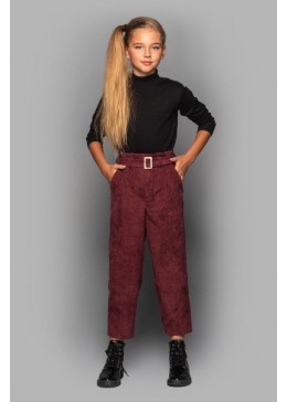 Cvetkov бордовые брюки для девочки Белинда