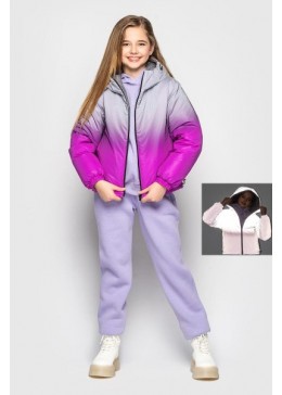 Cvetkov фиолетовая двусторонняя куртка для девочки Кора