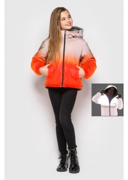 Cvetkov ультра-оранж двусторонняя куртка для девочки Кора