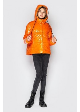 Cvetkov оранжевая демисезонная куртка для девочки Мэнди