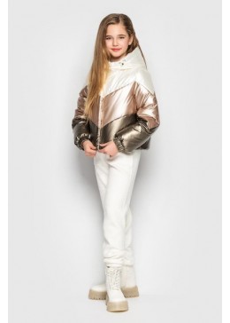 Cvetkov молочно-пудрова куртка для дівчинки Міранда