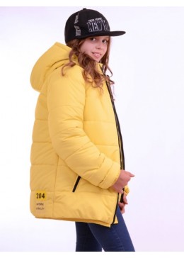Luxik зимняя желтая куртка для девочки К34