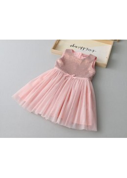 Нарядное нежно-розовое пышное платье для девочки 11200602