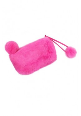 MiliLook розовая сумка из меха кролика для девочки С бубонами