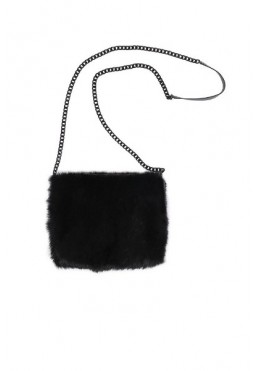 MiliLook сумка из меха кролика для девочки Черная