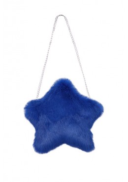 MiliLook синяя сумка из меха кролика для девочки Звезда