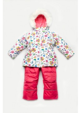 Модный карапуз зимний костюм для девочки Цветочки 03-00884-0