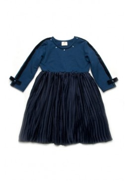 Модный карапуз нарядное платье с юбкой-плиссе для девочки 03-00833-1