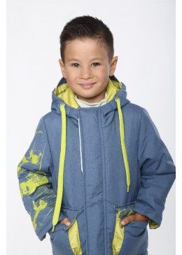 Модный карапуз голубая демисезонная куртка для мальчика 03-01132-0