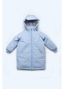 Модный карапуз небесно-голубая утепленная куртка для девочки 03-01144-0