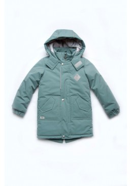 Модний карапуз м'ятна зимова куртка утеплена флісом 03-01145-0