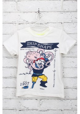 H&M белая футболка Shipshape для мальчика 19131