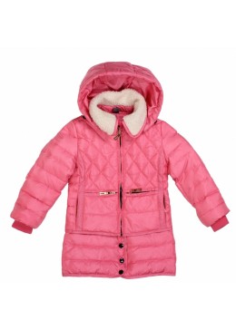 Zara розовый зимний пуховик для девочки 50058