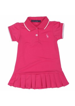 Polo малиновое летнее платье для девочки М06005