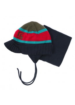Peluche зимняя шапка и манишка для мальчика 67 EG ACC F16 Olivine