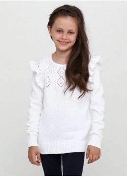 TopHat  белый ажурный свитер для девочки 19802