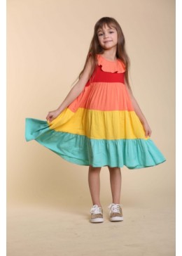 TopHat разноцветное платье для девочки Maya 18603