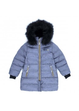 Nano зимнее стеганное пальто для девочки F19M1252 Smoke/Gold