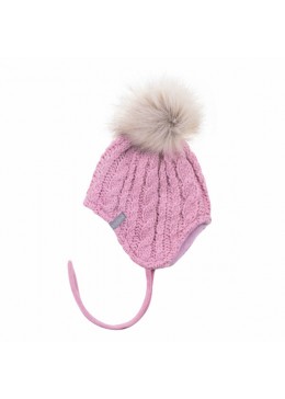 Nano зимняя розовая шапка для девочки F18 TU 452