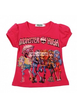 Monster High малиновая футболка для девочки 19072