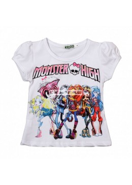 Monster High белая футболка для девочки 19077