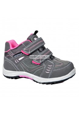 Bugga серые демисезонные детские ботинки для девочки В052