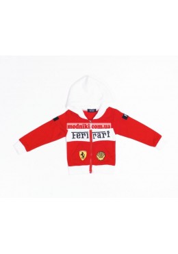 Ferrari красная легкая кофта на молнии для мальчика 13009