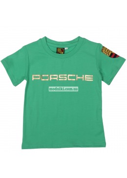 Porsche зеленая футболка для мальчика 19112