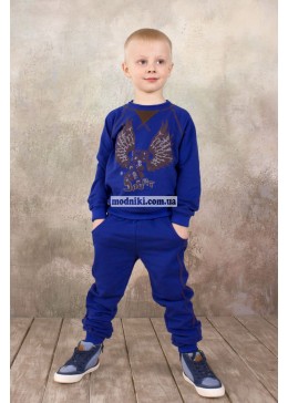 Модный карапуз синий реглан для мальчика 03-00569-1