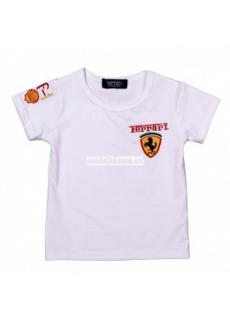 Ferrari белая футболка для мальчика 19073