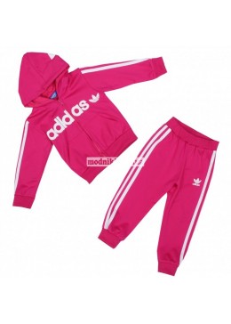 Adidas малиновый спортивный костюм для девочки 14049