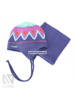 Nano зимняя шапка с манишкой для девочки 276 TC