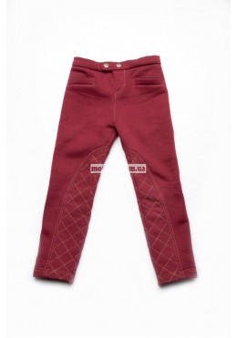 Модный карапуз бордовые теплые брюки-скини для девочки 03-00559-1