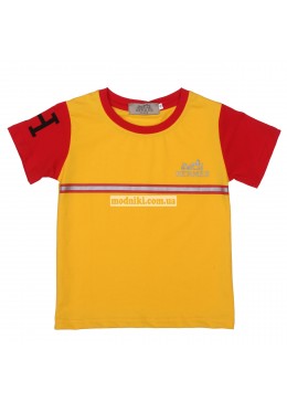 Hermes желтая футболка для мальчика 19105