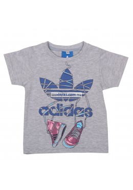 Adidas серая футболка для мальчика 19133