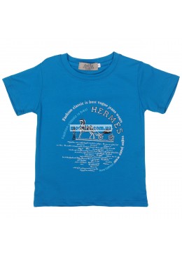 Hermes синяя футболка для мальчика 19127