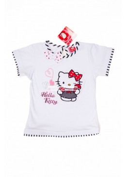 HELLO KITTY белая футболка для девочки T02012