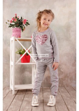 Модный Карапуз серые спортивные брюки для девочки 03-00570-0
