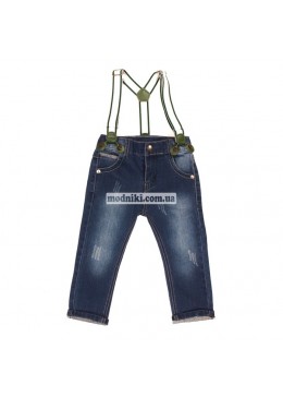 Zara джинсы с подтяжками для мальчика 17019