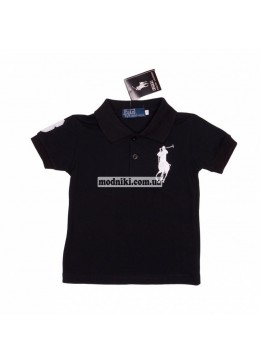 Polo черная футболка для мальчика Т01015