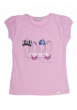 Marions розовая футболка для девочки 19099