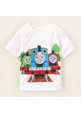 The childrens' place белая футболка "Томас" для мальчика 079