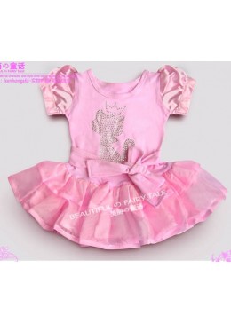 Розовое нарядное платье для девочки 25045